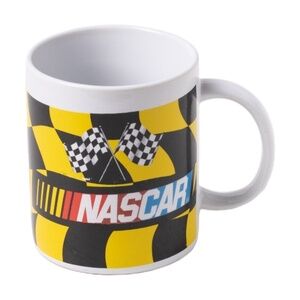NASCAR 2004 Checkered Coffee Cup Mug Tea Yellow Sherwood Daytona Racing Car USA